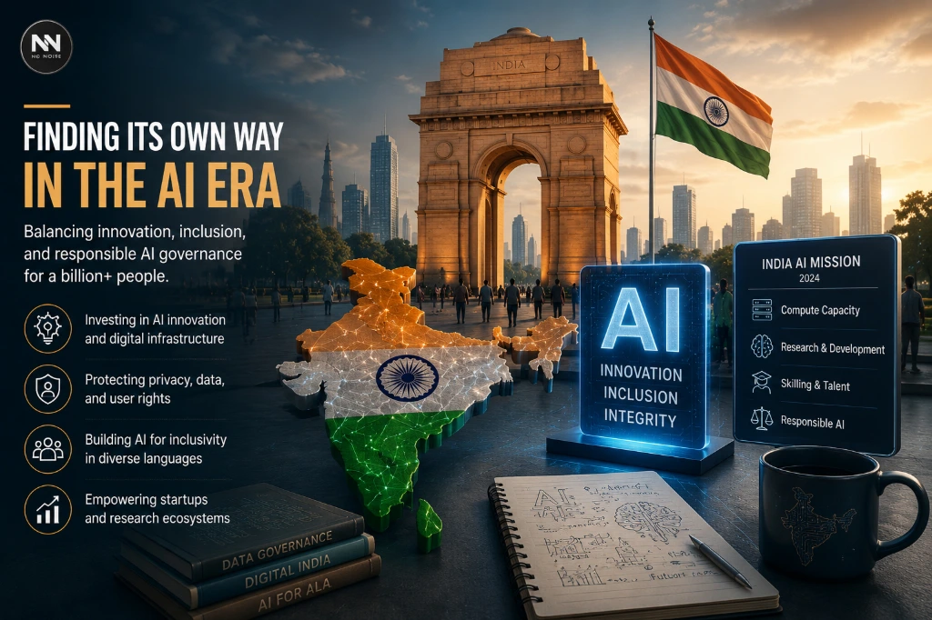 India’s approach to artificial intelligence governance, balancing innovation, digital infrastructure, inclusion, privacy, and responsible AI development in a rapidly growing digital economy.