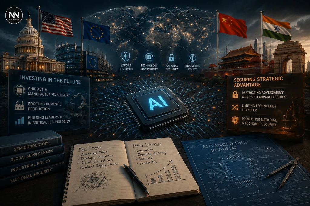 Advanced semiconductor manufacturing and AI infrastructure have become central to global technological competition, with major powers competing for leadership in chip production, export controls, supply chains, and artificial intelligence development.