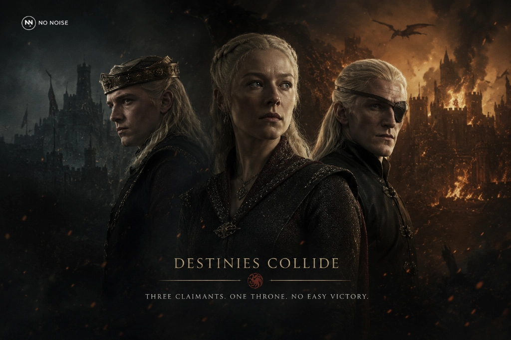 Rhaenyra Targaryen, Aegon II and Aemond stand at the center of a growing power struggle in House of the Dragon Season 3.